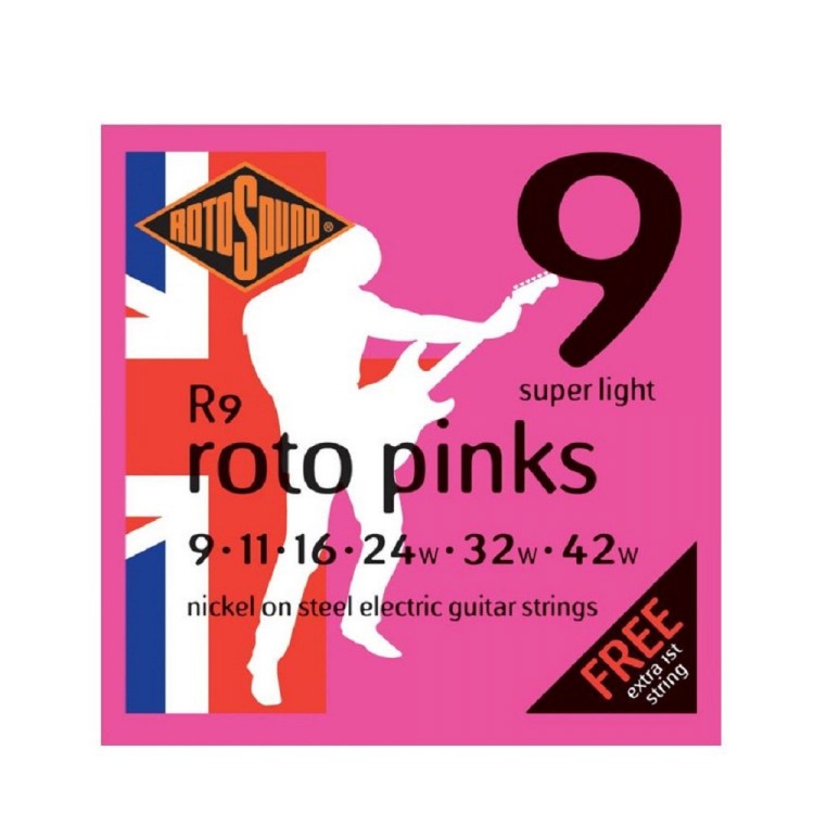 Rotosound Roto Pinks Nickels Steel 09 - 42 鎳合金電吉他弦